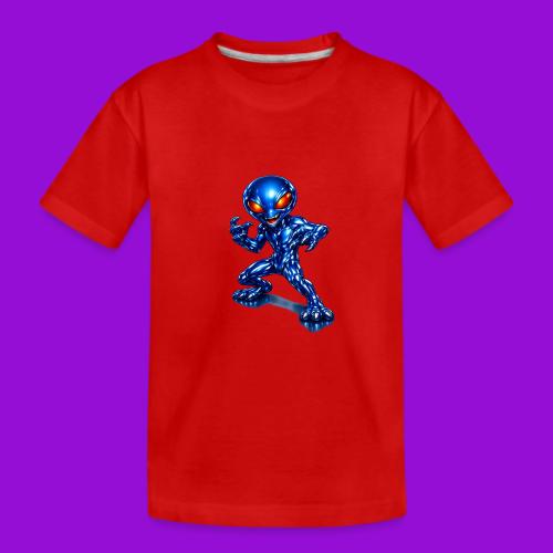 Angry Blue Alien - Kid's Premium Organic T-Shirt
