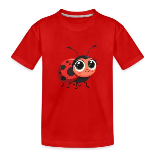 Cute Cartoon Ladybug Full of Joy - Kid's Premium Organic T-Shirt