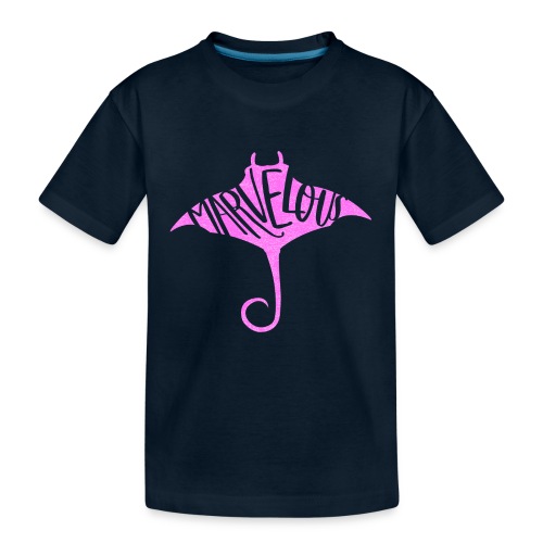 Marvelous Stingray, Pink - Kid's Premium Organic T-Shirt