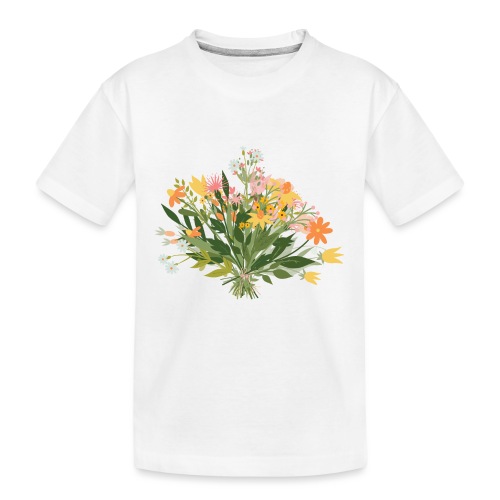 Gather Your Courage Like Wild Flowers - Kid's Premium Organic T-Shirt
