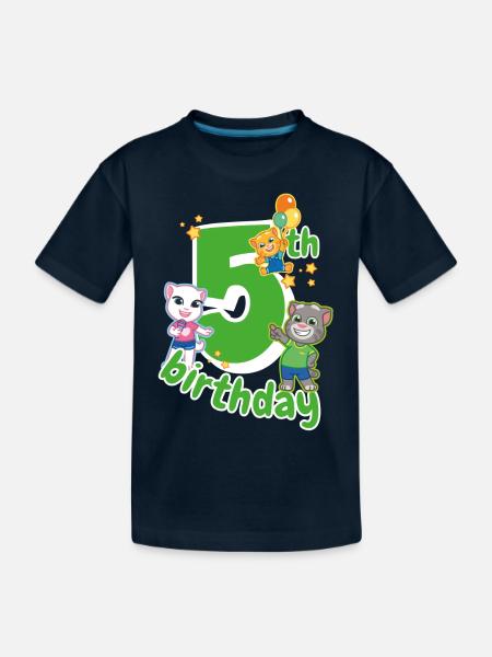 Talking Tom & Friends 5th Birthday - Kid's Premium Organic T-Shirt - deep navy