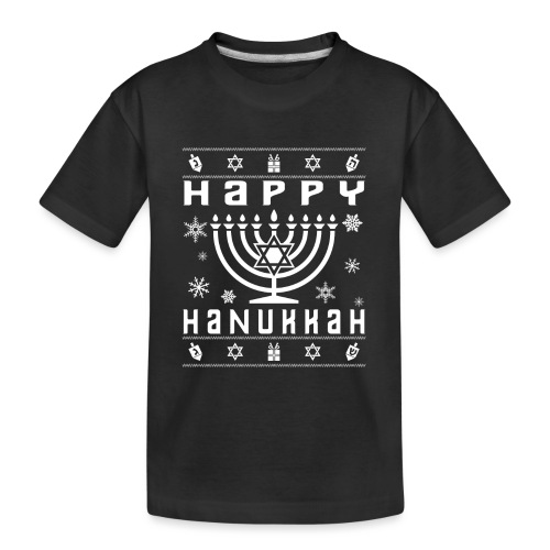 Happy Hanukkah Ugly Holiday - Kid's Premium Organic T-Shirt