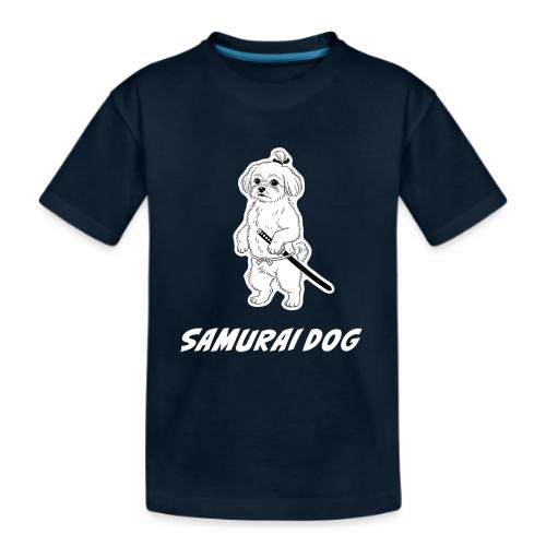 Samurai Maltese Katana Warrior Dog Tee - Kid's Premium Organic T-Shirt
