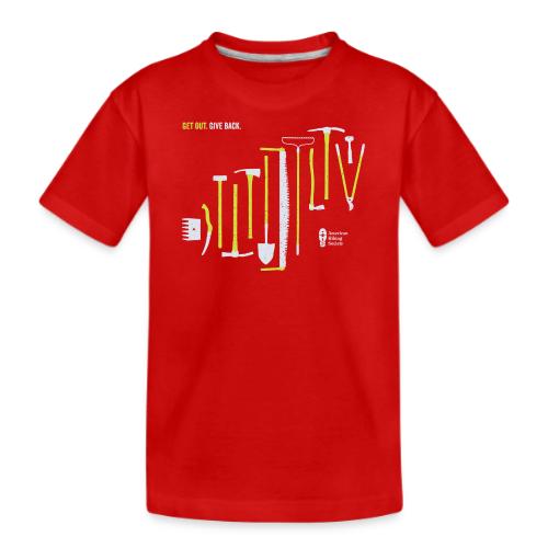 Get Out. Give Back. Trail Tool Arrangement - Kid's Premium Organic T-Shirt