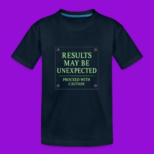 Results May Be Unexpected - Neon Green - Kid's Premium Organic T-Shirt