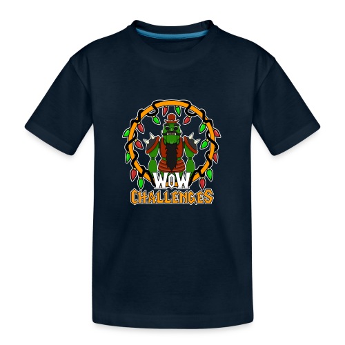 WoW Challenges Holiday Orc WHITE - Kid's Premium Organic T-Shirt