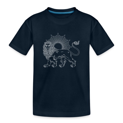 Lion and Sun White - Kid's Premium Organic T-Shirt