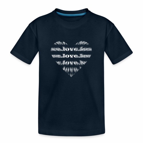 Love Heart Transperent - Girlfriend Gift Idea - Kid's Premium Organic T-Shirt