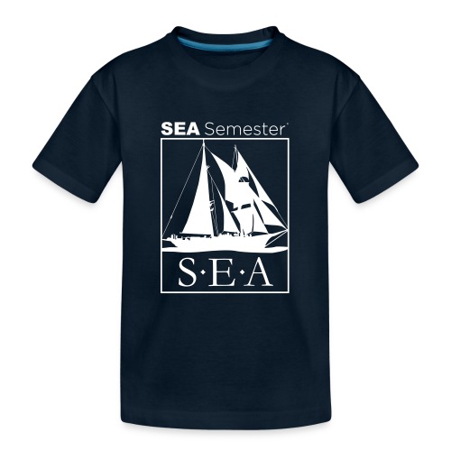 SEA_logo_WHITE_eps - Kid's Premium Organic T-Shirt