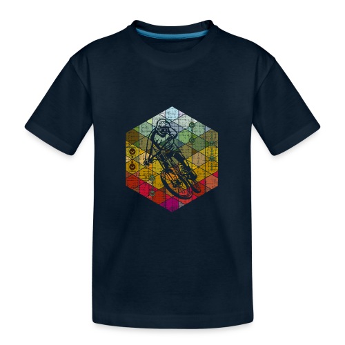 downhill racer hexagon - Kid's Premium Organic T-Shirt