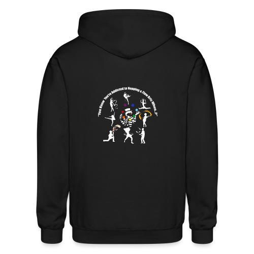 You Know You're Addicted to Hooping - White - Gildan Heavy Blend Adult Zip Hoodie