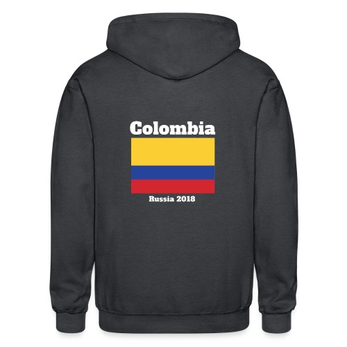 Colombia Football Team Flag design - Gildan Heavy Blend Adult Zip Hoodie