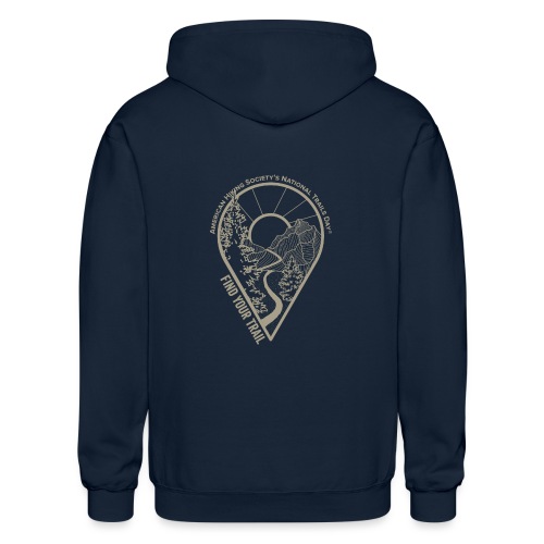 Find Your Trail Location Pin: National Trails Day - Gildan Heavy Blend Adult Zip Hoodie