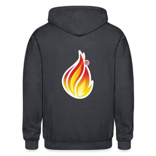 HL7 FHIR Flame graphic with white background - Gildan Heavy Blend Adult Zip Hoodie