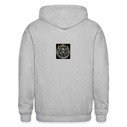 55245642 skull t shirt graphic design - Gildan Heavy Blend Adult Zip Hoodie