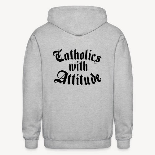 CATHOLICS WITH ATTITUDE - Gildan Heavy Blend Adult Zip Hoodie
