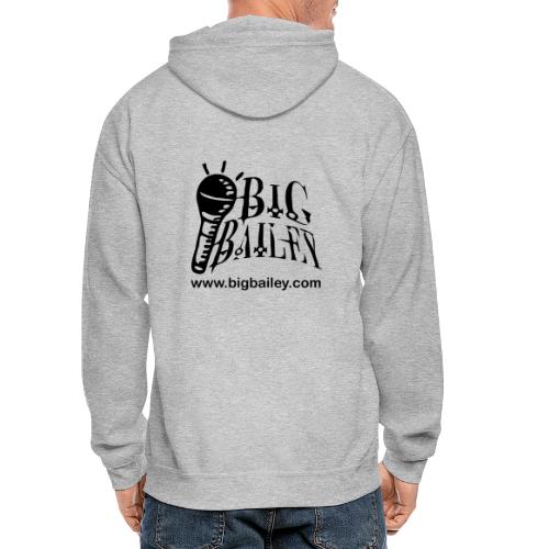 BIG Bailey LOGO and Website Black Artwork - Gildan Heavy Blend Adult Zip Hoodie