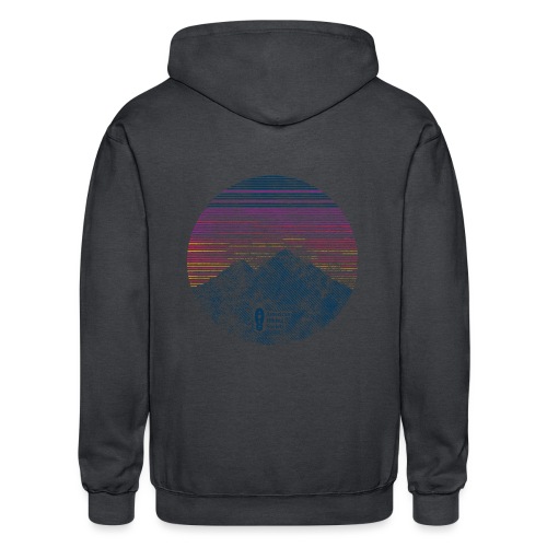 Mountain Sunset - Gildan Heavy Blend Adult Zip Hoodie