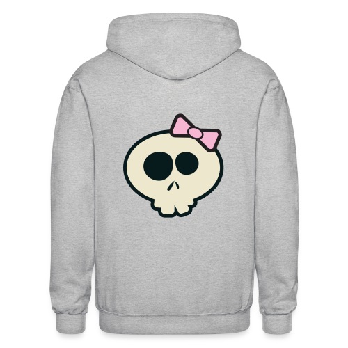 Cute Skull Pink - Gildan Heavy Blend Adult Zip Hoodie