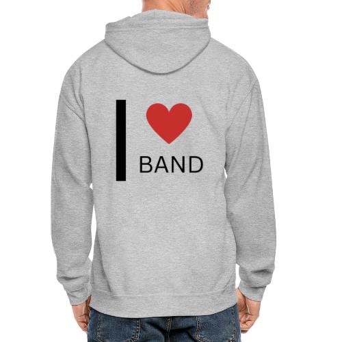 I Love Band - Gildan Heavy Blend Adult Zip Hoodie
