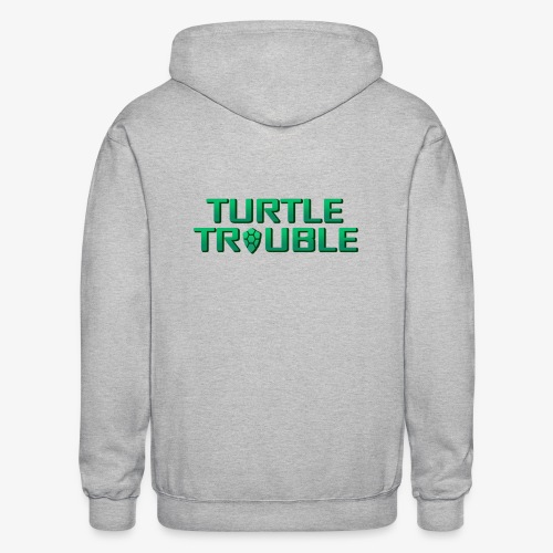 Turtle Trouble Logo - Gildan Heavy Blend Adult Zip Hoodie