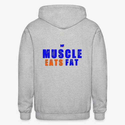 Muscle Eats Fat (NYK Edition) - Gildan Heavy Blend Adult Zip Hoodie