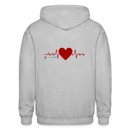 Heart with Heartbeat, Loving Medical Coding - Gildan Heavy Blend Adult Zip Hoodie