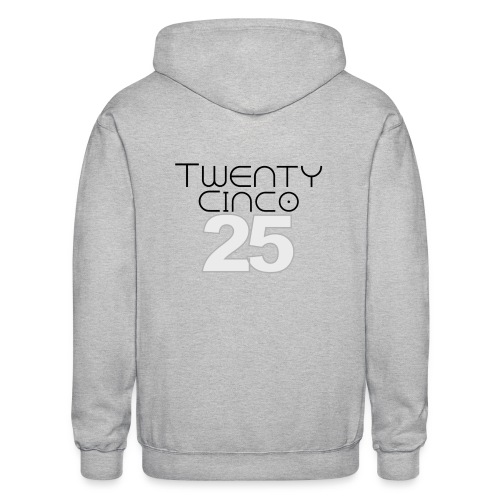Twenty Cinco Black & Grey - Gildan Heavy Blend Adult Zip Hoodie