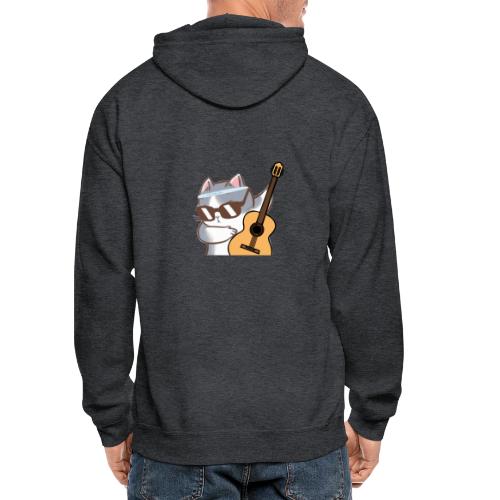 Cat Guitar T-Shirt - Gildan Heavy Blend Adult Zip Hoodie