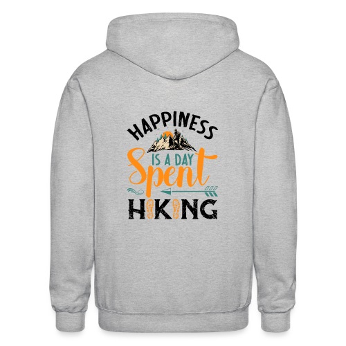 Happiness is a Day Spent HikingHiking - Gildan Heavy Blend Adult Zip Hoodie