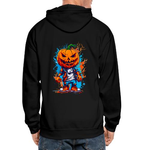 Elevate Halloween with Our Pumpkin Head T-Shirt! - Gildan Heavy Blend Adult Zip Hoodie