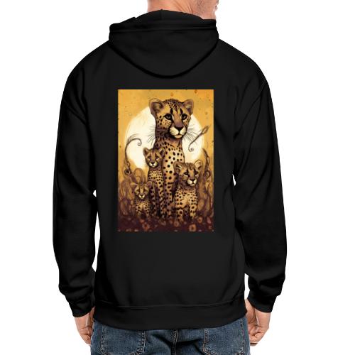 Cheetah Family #1 - Gildan Heavy Blend Adult Zip Hoodie