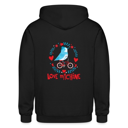Cute Love Machine Bird - Gildan Heavy Blend Adult Zip Hoodie