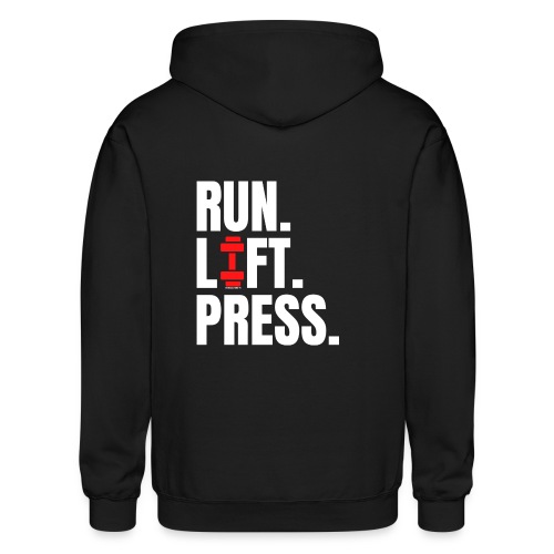 Run Lift Press - Gildan Heavy Blend Adult Zip Hoodie