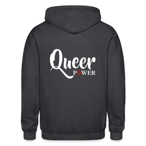 Queer Power T-Shirt 04 - Gildan Heavy Blend Adult Zip Hoodie