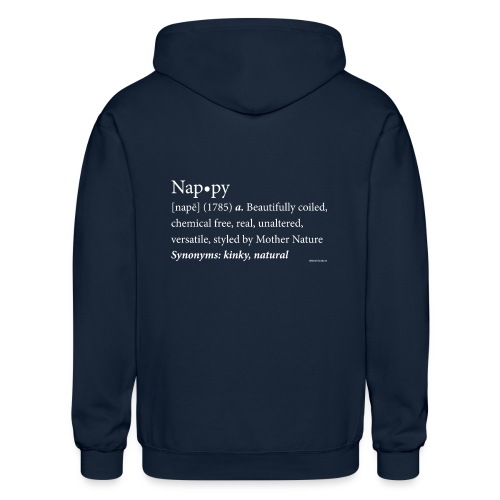 The original Nappy Definition By Global Couture - Gildan Heavy Blend Adult Zip Hoodie