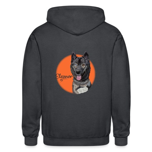 Eleanor the Husky from Gone to the Snow Dogs - Gildan Heavy Blend Adult Zip Hoodie