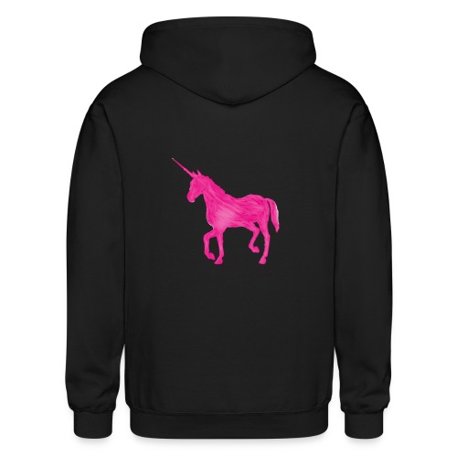 unicorn pink tumblr - Gildan Heavy Blend Adult Zip Hoodie