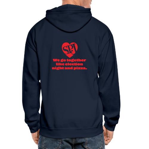 We go together like election night and pizza - Gildan Heavy Blend Adult Zip Hoodie