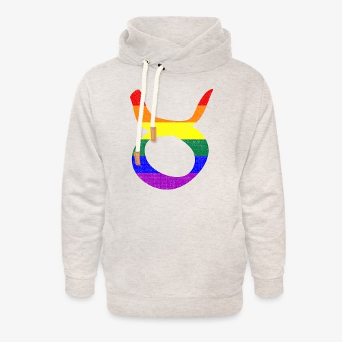 LGBT Gay Pride Flag Taurus Zodiac Sign - Unisex Shawl Collar Hoodie