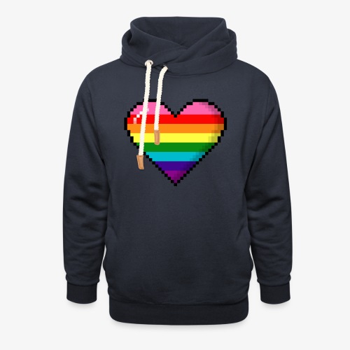 Gilbert Baker Original LGBTQ Gay Rainbow Pride 8- - Unisex Shawl Collar Hoodie