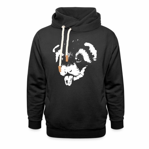Sweet Cheeky Nimble Pet Head Stick Out Tongue Gift - Unisex Shawl Collar Hoodie