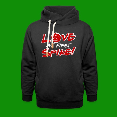 Volleyball Love at First Spike - Unisex Shawl Collar Hoodie