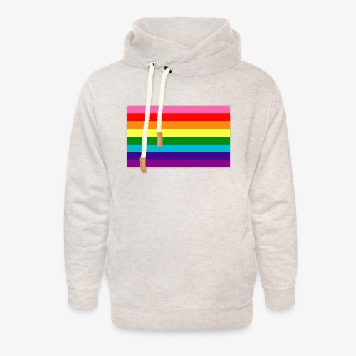Original Gilbert Baker LGBTQ Rainbow Pride Flag - Unisex Shawl Collar Hoodie