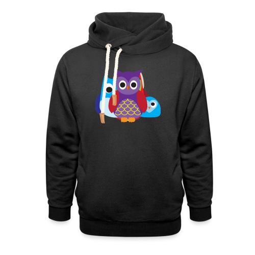 Cute Owls Eyes - Unisex Shawl Collar Hoodie