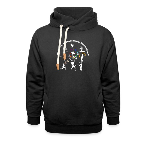 You Know You're Addicted to Hooping - White - Unisex Shawl Collar Hoodie