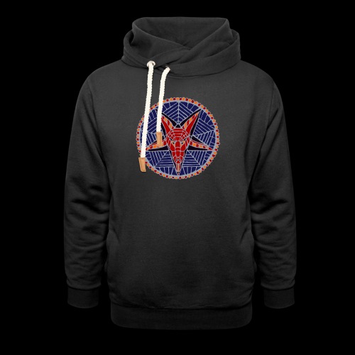 Corpsewood Stained-Glass Baphomet - Unisex Shawl Collar Hoodie