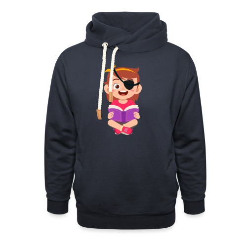 Little girl with eye patch - Unisex Shawl Collar Hoodie