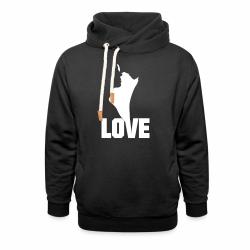 True LOVE couple man woman gift ideas silhouette - Unisex Shawl Collar Hoodie