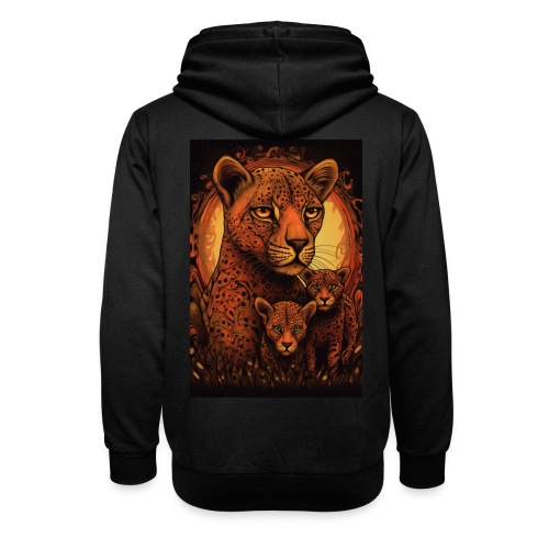 Cheetah Family #3 - Unisex Shawl Collar Hoodie